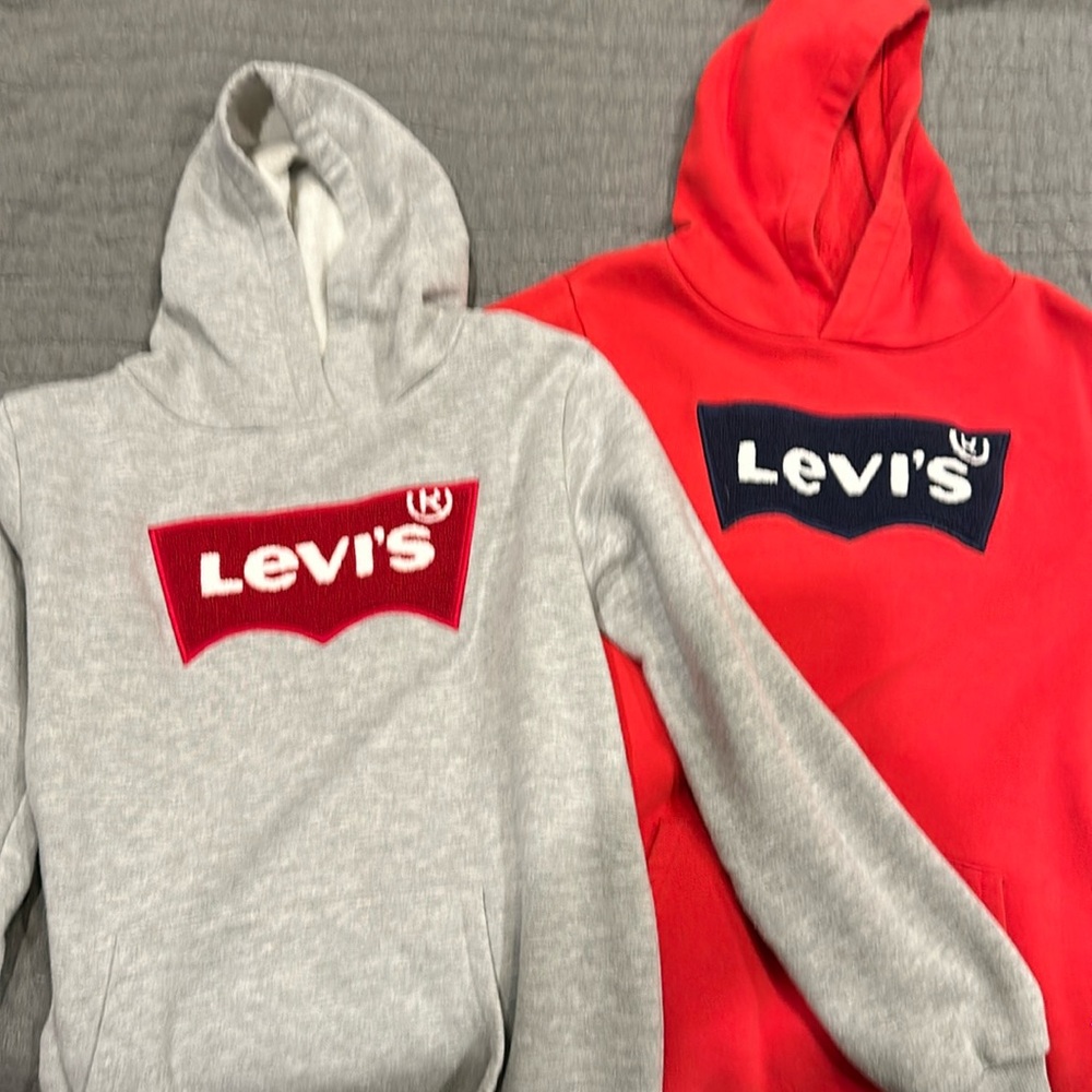 2-Levi’s raised logo hoodies